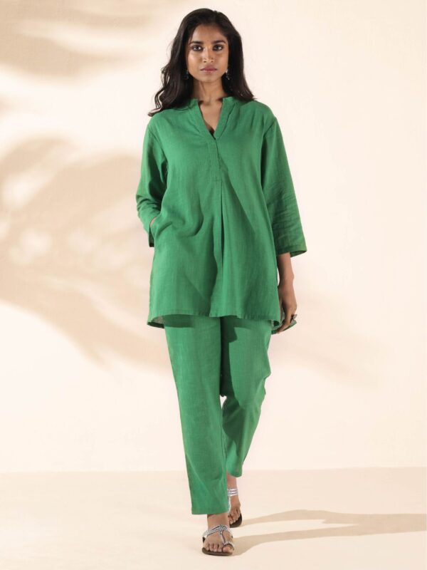 Green Cotton Relaxed Co-Ord (Set of 2)